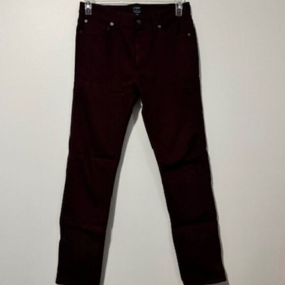 USED Men's J Crew The Sutton Jeans Color Burgundy Size 29W32L - Picture 1 of 2